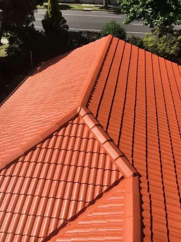 Tiled roof with roof coating at Terrigal