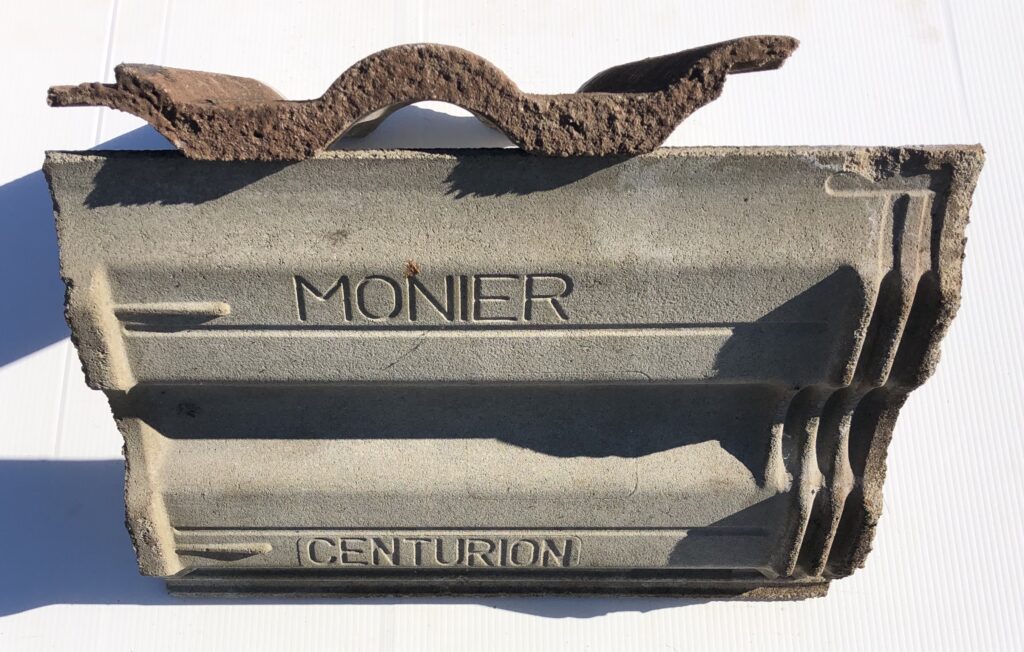 Monier Centurion square nose concrete roof tile second-hand