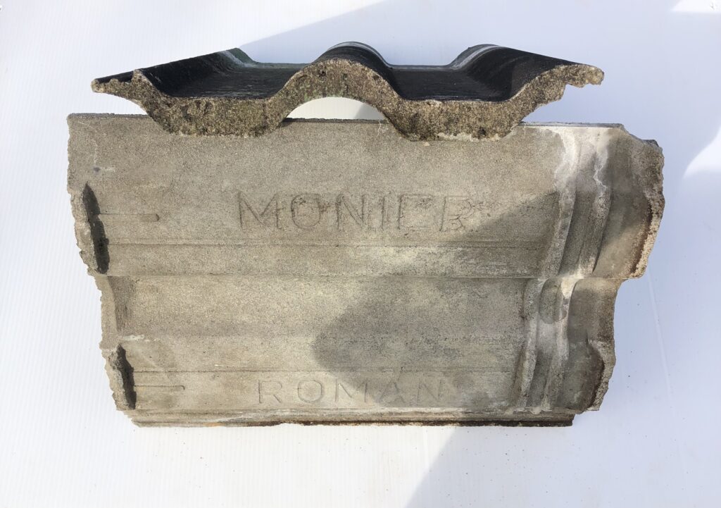 Monier Roman concrete roof tile profile used for matching older NSW roof repairs