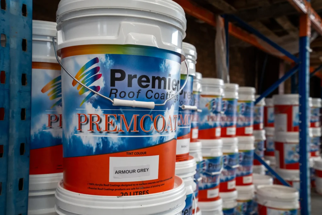 Premier roof coating product container